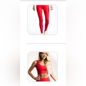 IVL Collective Red Scalloped Workout set size 6